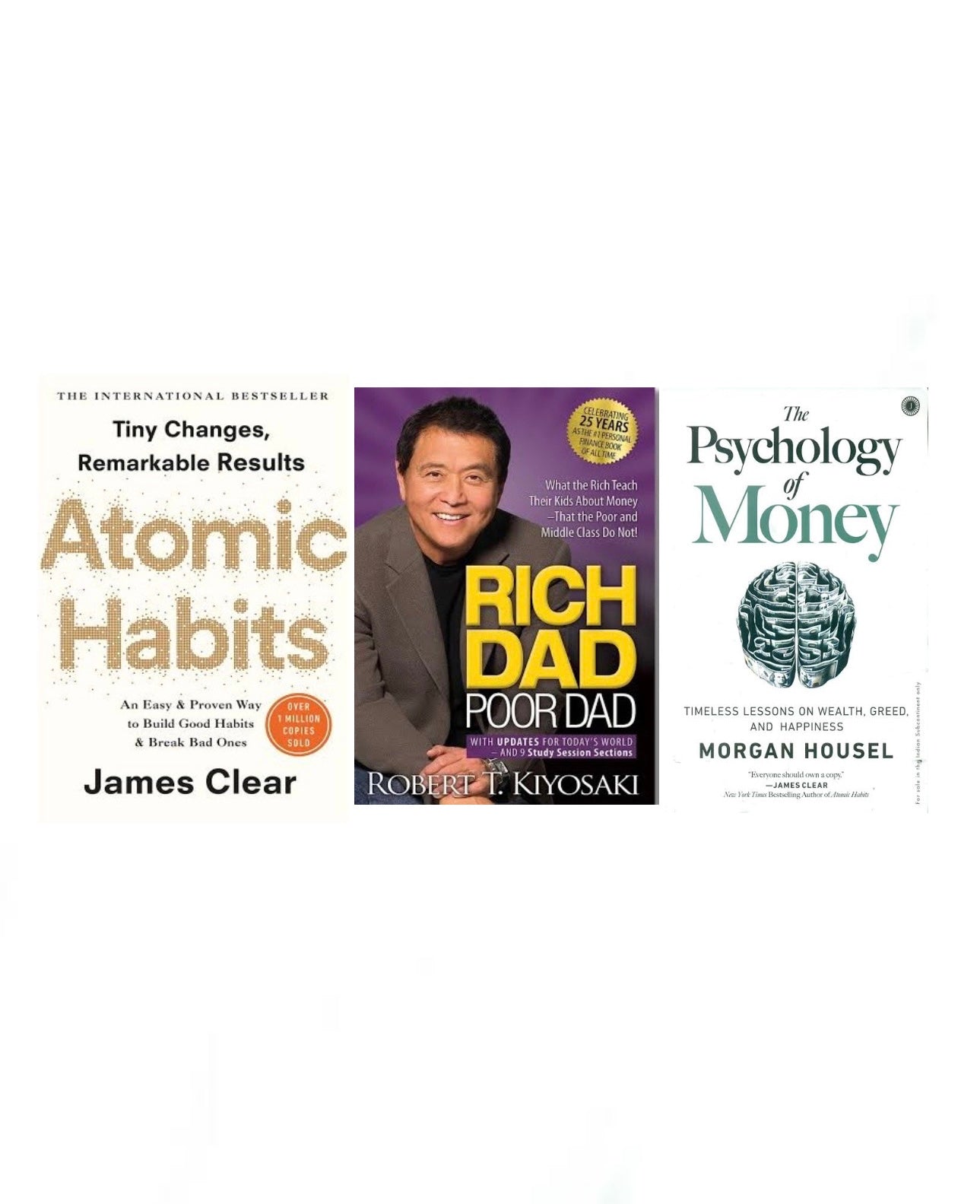 Atomic habit Rich dad poor dad psychology of money